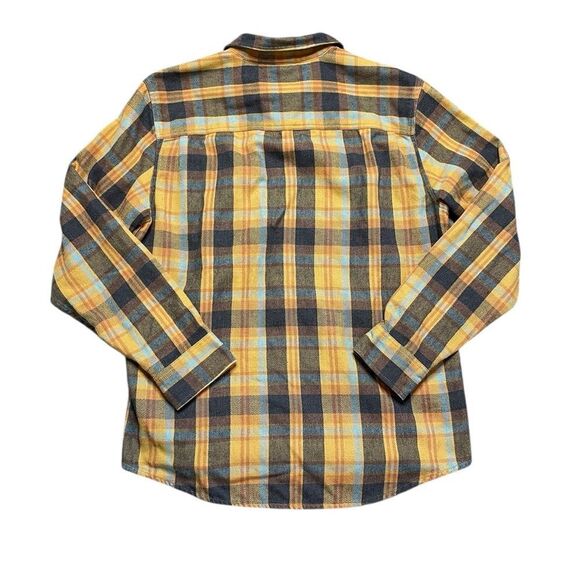 PRANA Westbrook Flannel Yellow Plaid Size Large - Picture 3 of 6